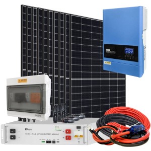 Kit Off Grid Baita Casa 48V 4.5kW PLUS con Inverter 6kW Batteria LiFePO4 5120Wh Deye