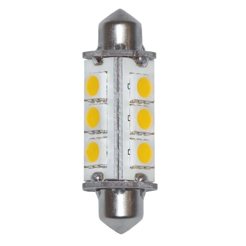 Lampadina a 12LED 10-15V 3W 3000K Bianca Calda 12SMD-5050