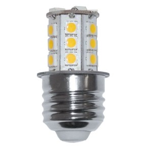 Lampadina a 24LED 10-15V 4W E27 3000K Bianca Calda 24SMD-5050