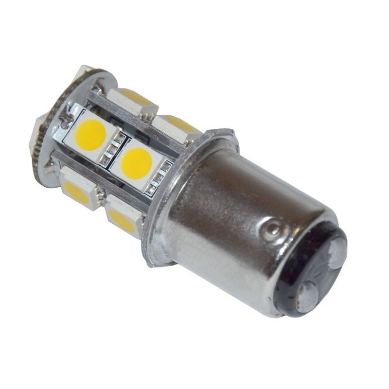 Lampadina LED BA15D 12/24V 2W 140Lm 2700K Bianca Calda