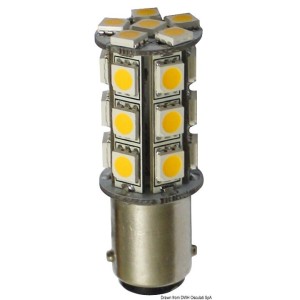 Lampadina BA15D LED 12/24V 3,6W 264Lm 2700K Bianca Calda