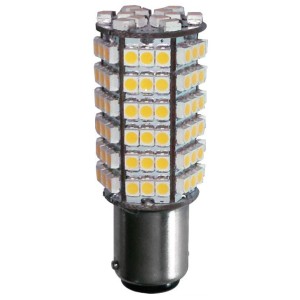 Lampadina BA15D LED 12/24V 4W 400Lm 2700K Bianca Calda