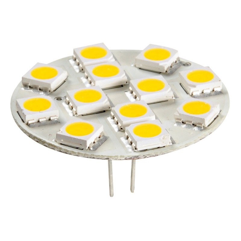 12-LED bulb G4 rear connection Ø 30mm 12/24V 2W 2700K Warm White