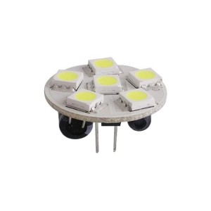 Lampadina 12/24V 1,2W 2700K 6LED G4 Ø 24mm attacco posteriore