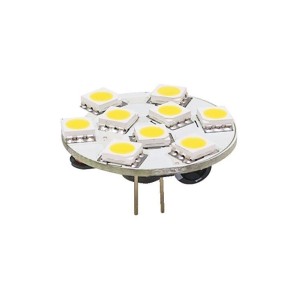 Lampadina 12/24V 2W 2700K 9LED G4 Ø 28mm attacco posteriore