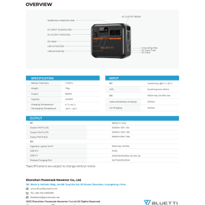Bluetti AC180P + 2 Pannelli Flex 150W + Kit Connessione 5mt Power Station Premium Portatile 1440Wh 1800W