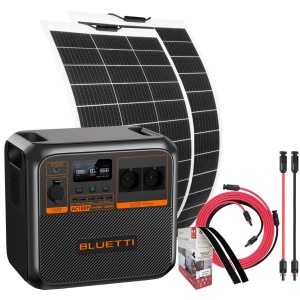 Bluetti AC180P + 2 Flex Panels 150W + Connection Kit 5mt Portable Premium Power Station 1440Wh 1800W
