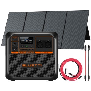Bluetti AC180P + PV350 Pannello 350W + Kit connessione 5mt Power Station Premium Portatile 1440Wh 1800W