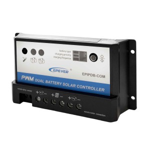 Regolatore PWM 12/24V 10A di carica Doppia Batteria Camper Barca Baita