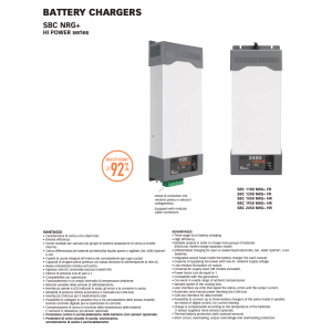 Quick SBC1200 NRG+ Caricabatterie Hi Power 12V 100A 3 USCITE FR con pannello
