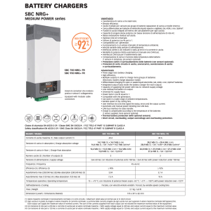 Quick SBC NRG+ Medium 950 FR+OEM Caricabatterie 40A 24V 3 Uscite 243x479x116mm