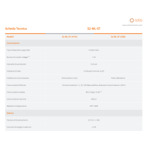 Solis S2-WL-ST-4Pin Chiavetta Wi-Fi LAN connettore a 4-Pin