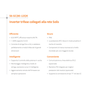 Solis S6-GC100K-AFCI 100kW Inverter Trifase 167.1A 10 MPPT 20 IN