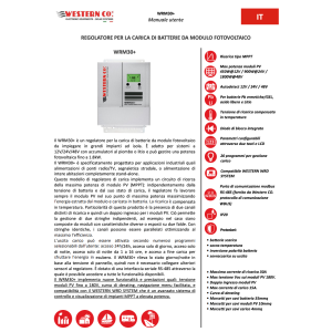Western WRM30+ regolatore MPPT 30A per impianti solari a isola