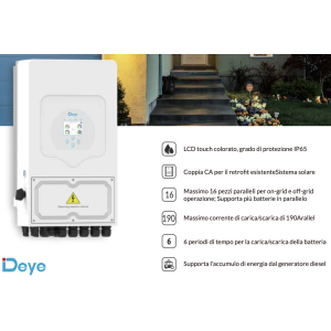 Deye SUN-6K-SG05LP1-EU-AM2-P 6kW Inverter Ibrido Monofase LV
