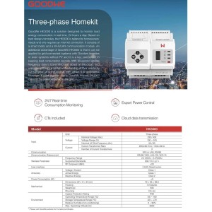 GoodWe HK3000 120A 40mA 230/400Vac HomeKit 3000 Smart meter con Wifi/LAN per registrazione consumi