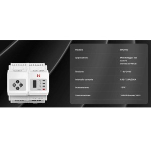 GoodWe HK3000 120A 40mA 230/400Vac HomeKit 3000 Smart meter con Wifi/LAN per registrazione consumi