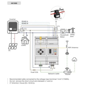 GoodWe HK1000 120A 40mA 110/230Vac Single-Phase HomeKit Power Sensor