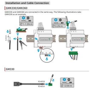 GoodWe GM330 120A 40mA 230/400Vac Smart Meter per impianti Trifase