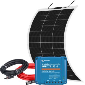 Kit Camper Flessibile 12V 200W + SmartSolar MPPT 15A + Kit Cavi