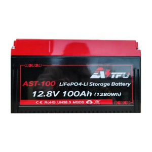 AST-100 Batteria al litio 12.8V 100A 1280Wh Smontabile Collegabile in serie