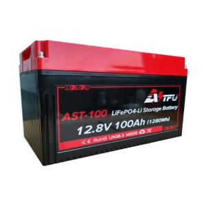 AST-100 Batteria al litio 12.8V 100A 1280Wh Smontabile Collegabile in serie