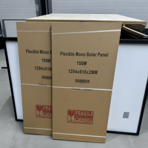 Pannello Solare 150W 12V Semi-Flessibile 128x60cm Modulo Fotovoltaico 1294x610x2mm
