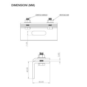 Gancio per lamiera Aggraffata AISI304 9583-2-FALZKLEM