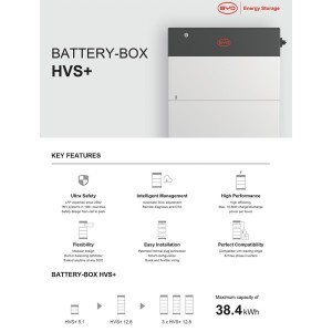 BYD Battery-Box HVS+ 12.8 12,8kWh Box 5 Batterie al litio con BMS