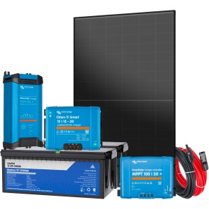 Kit Fotovoltaico G2 12V 450W per alimentare Camper Barca All-in-One Accumulo 5120Wh