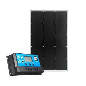 Kit Fotovoltaico Camper 110W Solare 12V con Regolatore PWM