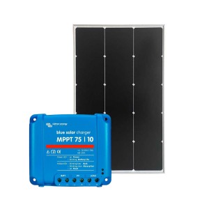 Kit Solare Camper 12V 110W Fotovoltaico con Regolatore Victron Energy BlueSolar MPPT 10A + Kit Cavi