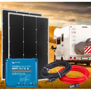 Kit Camper 12V 220W BC + SmartSolar MPPT 15A + Kit Cavi
