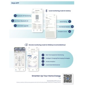 Batteria DEYE 10,24 kWh con inverter ibrido monofase 6 kW