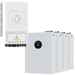 Sistema accumulo Deye 20.48 kWh + inverter ibrido 6kW: kit fotovoltaico completo