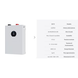 DEYE Sistema di accumulo 30.72kWh Inverter 6kW SG05LP1 + 6 SE-F5-Pro-C