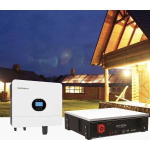 Growatt Dyness 6000-5400W Off Grid Photovoltaic Kit with 5.12kWh Storage for Home Cabin Anti-Lockdown Energy Kit