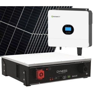 Growatt Dyness 6000-5400W Off Grid Photovoltaic Kit with 5.12kWh Storage for Home Cabin Anti-Lockdown Energy Kit