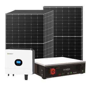 Kit fotovoltaico Off Grid 6000-5400W Growatt Dyness accumulo 5.12kWh Baita Casa Kit anti Lockdown Energetico
