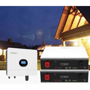 Growatt Dyness 6000-5400W Off Grid Photovoltaic Kit with 10.24kWh Storage for Home Cabin Anti-Lockdown Energy Kit
