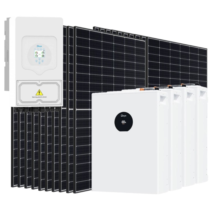 DEYE SE-F5-PRO 6000-9000W Off Grid Photovoltaic Kit with 20.48kWh Storage Home Cabin Energy Lockdown Prevention Kit
