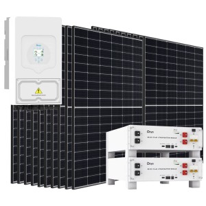 DEYE PRO 6000-9000W Off Grid Photovoltaic Kit with 10.24kWh Storage Home Cabin Energy Lockdown Prevention Kit