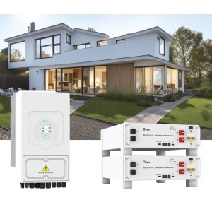 Kit fotovoltaico ibrido monofase 6kW con accumulo 10,24 kWh Deye